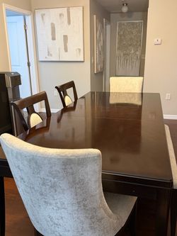 Dining Table Set w/ 4 Chairs & Bench