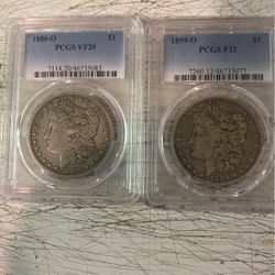 Dos. Monedas De Un Dólar Para Colección.