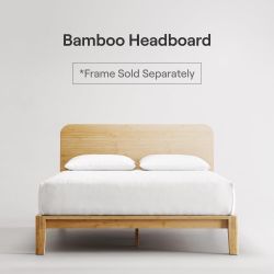 Nectar Bamboo Headboard - King - Natural - Attachable to Bamboo Bed Frame (Sold Seperately) - Easy Tool Free Set Up - Contemporary and Durable