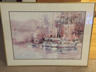canvas painting brass frame