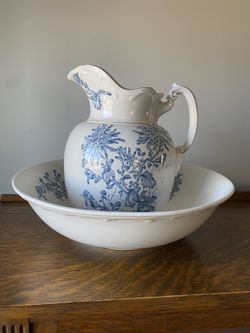 Antique Wash Bowl & Pitcher