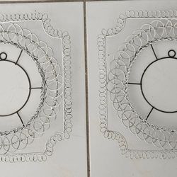 VINTAGE METAL PLATE FRAME 13" X 13" - FOR A 8" PLATE"