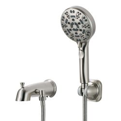 Tub Spout with Diverter, 8 Settings Handheld Shower