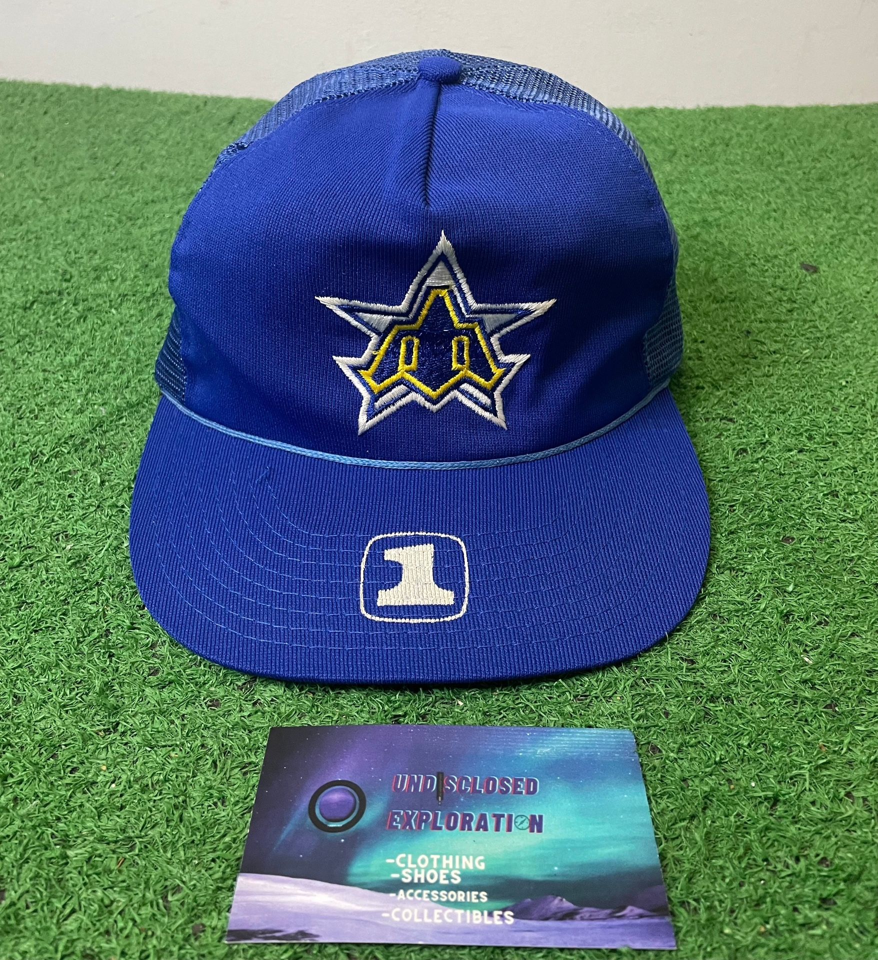 Vintage 1990s Seattle mariners trident logo mesh hat