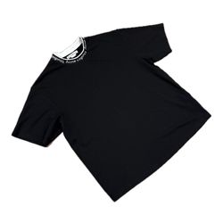 ACNE STUDIOS NAVID NECK LOGO JACQUARD BLACK MEN'S T-SHIRT SIZE LARGE