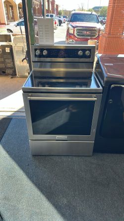 Stainless Steel Kitchenaid Glass Top Stove 