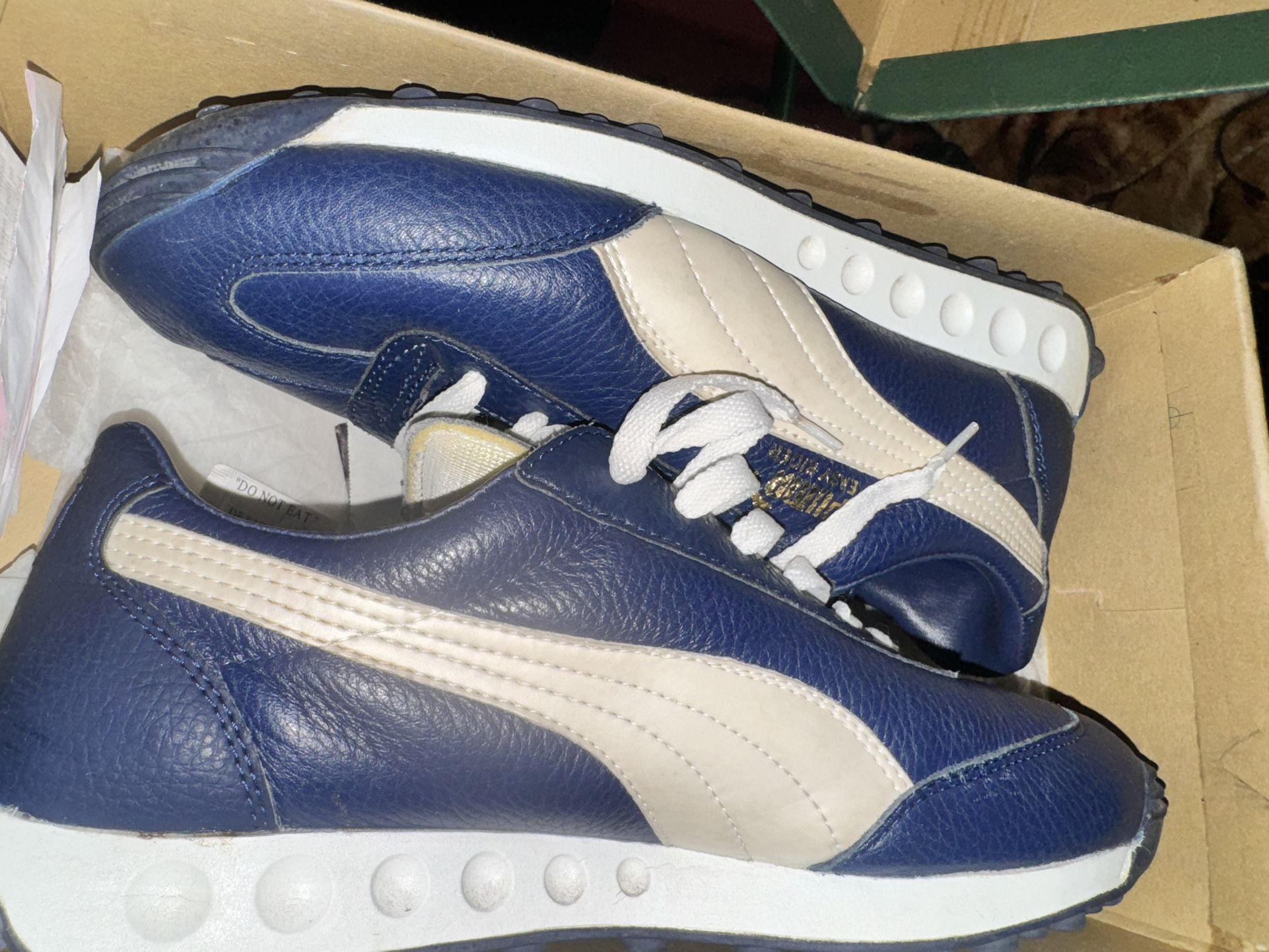 Vintage EASY RIDER PUMA TRAINERS 80/ navy/ white adult