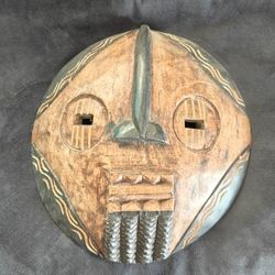 Tribal Mask Africa Carved Wood 