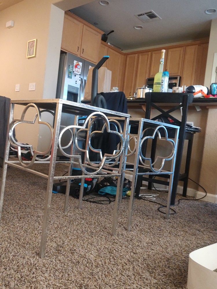Mirrored Glass End Tables