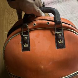 Vintage Light bowling bag with the bowling ball