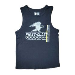 USPS Size S Tank Top Black Sleeveless Tee New Eagle Stretch