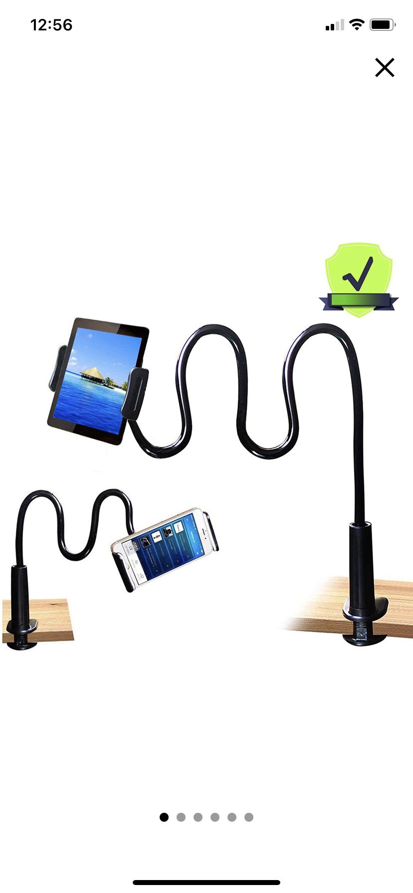 MAGIPEA Tablet Stand Holder, Mount Holder Clip with Grip Flexible Long Arm Gooseneck Compatible with ipad iPhone/Nintendo Switch/Samsung Galaxy Tabs/A