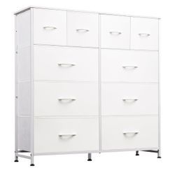 Fabric Dresser for Bedroom, Storage Drawer Unit,Dresser with 10 Deep Drawers