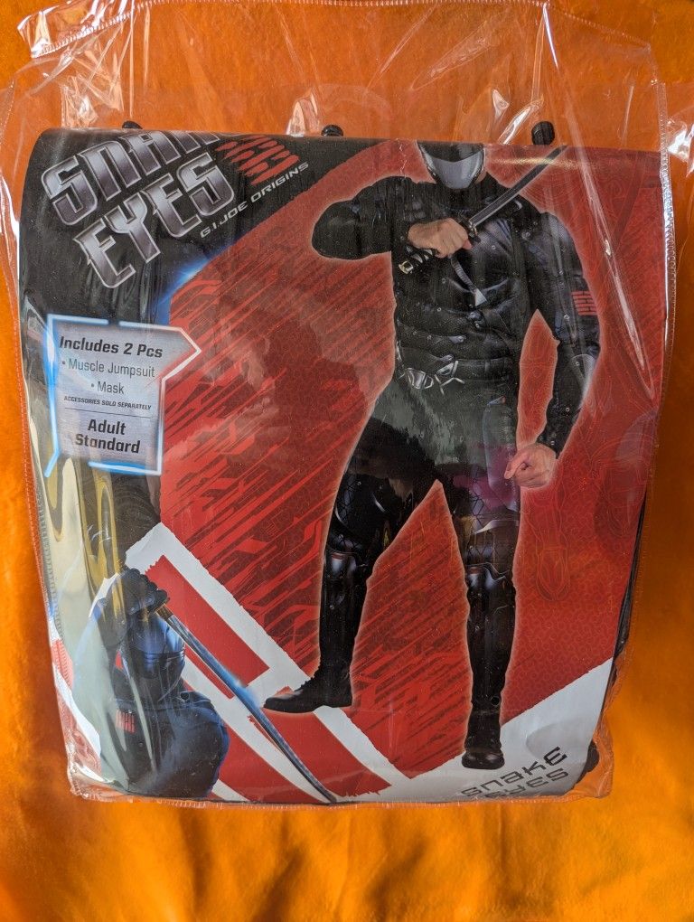 G.I.Joe Snake Eyes Adult Costume - NEW