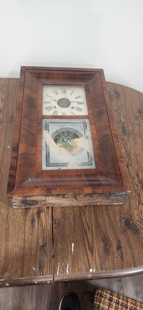 William S Johnson Antique Wall Clock