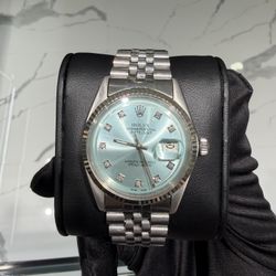 Authentic Rolex Datejust 36mm - Tiffany Sky Blue Dial with Diamonds 💎 