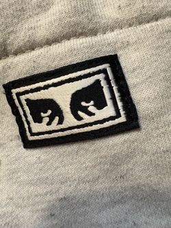 Obey Eyes Logo Sweatpants Mens Size XXL Light Gray Y2K