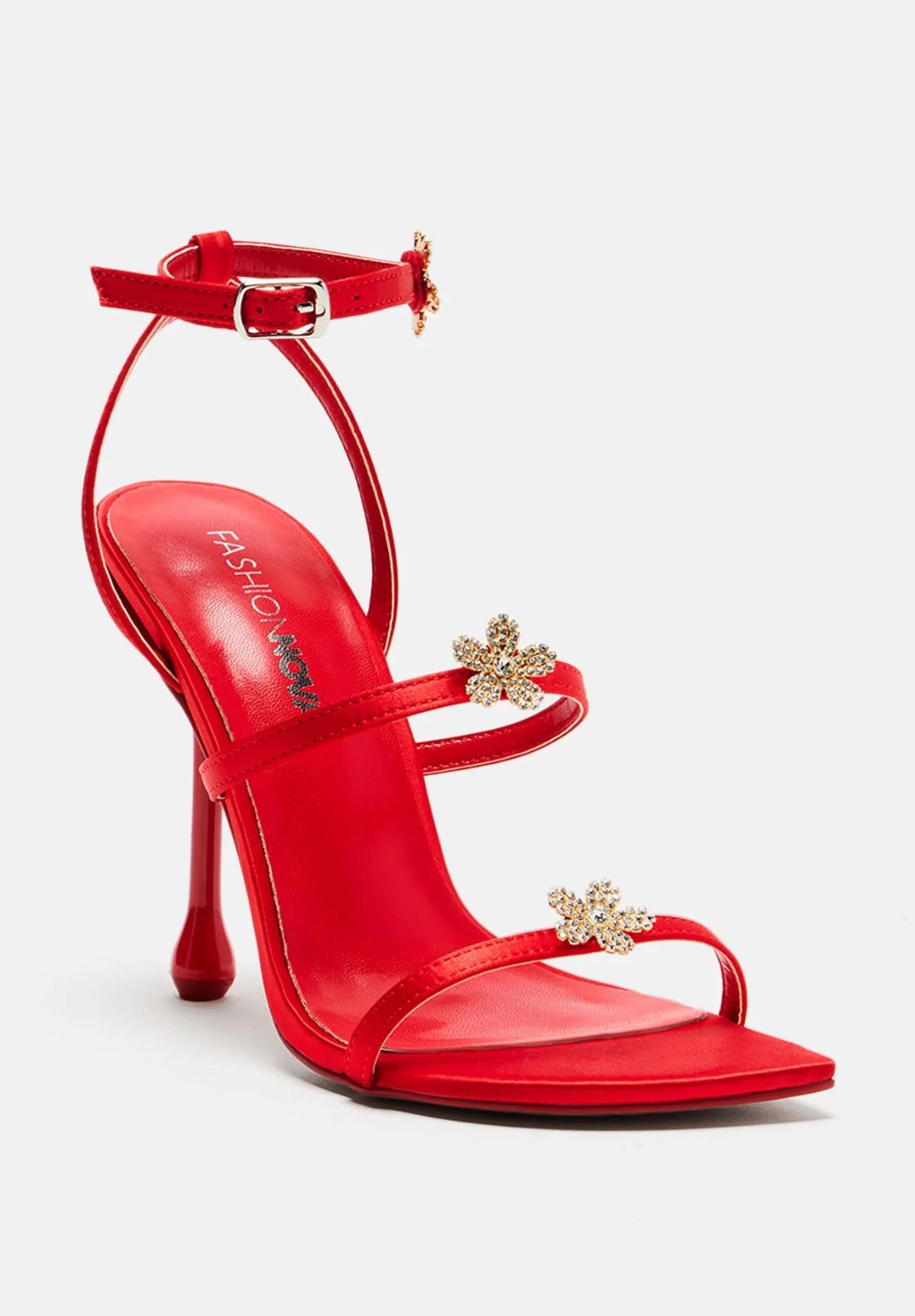 Heeled Sandals - Red