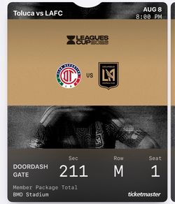 LAFC vs Toluca 2 tickets