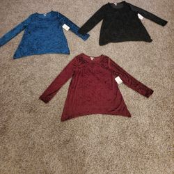 3 New Lrg. Fancy Long Sleeve Shirts