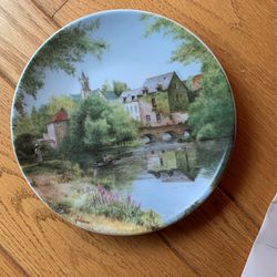 Bradford exchange Collective plate. Along the river side.