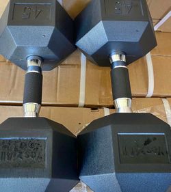 New pair of 45 pounds dumbbells