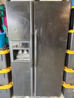 Black Side-by-Side Refrigerator