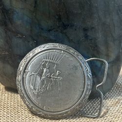 1970’s Hot Air Balloon Belt Buckle, Steampunk 