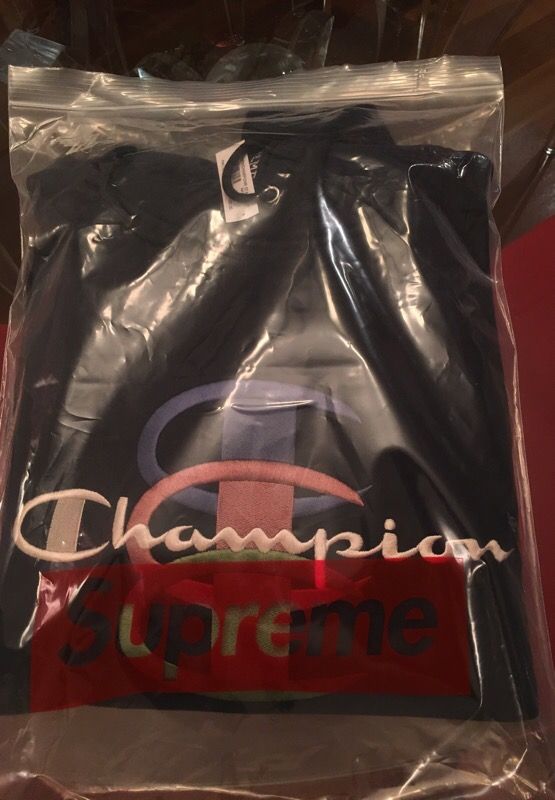 Supreme Champion Stacked C Hoodie size L