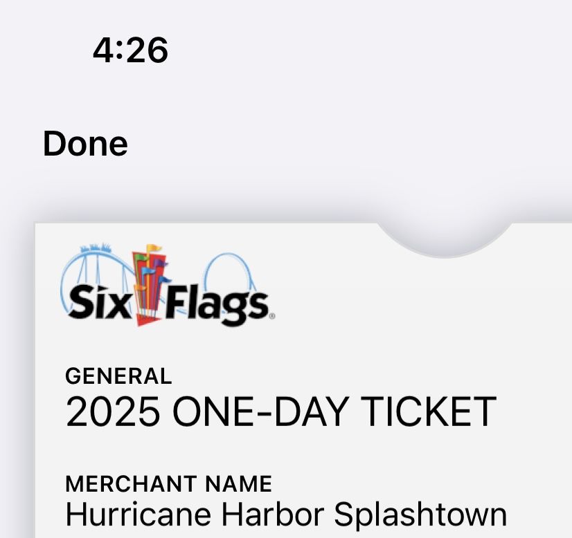 One Day Ticket For 5/30/25 Hurricane Harbor Arizona