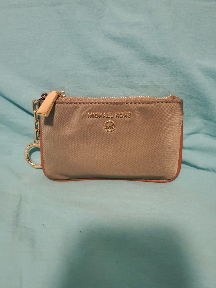 Women's Authentic Michael Kors Wallet Green With Brown.