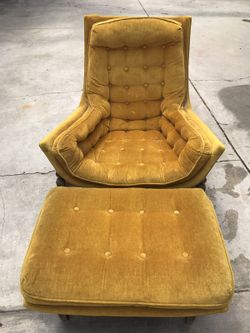 Antique chair and ottoman