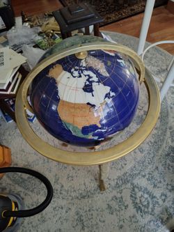 Lapis lazuli precious stone globe