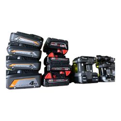 Batteries For Milwaukee, Ryobi, Ridgid