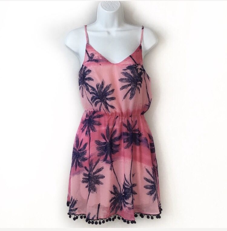 NWT OCEAN DRIVE pink S HAWAIIAN Dress