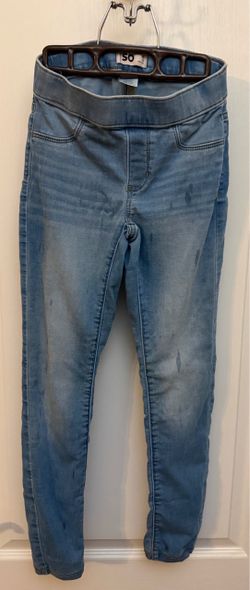 Girls Denim Pull On Stretch Jeggings