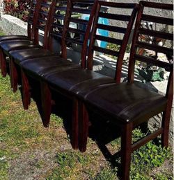 6 Solid Wood Dining Chairs