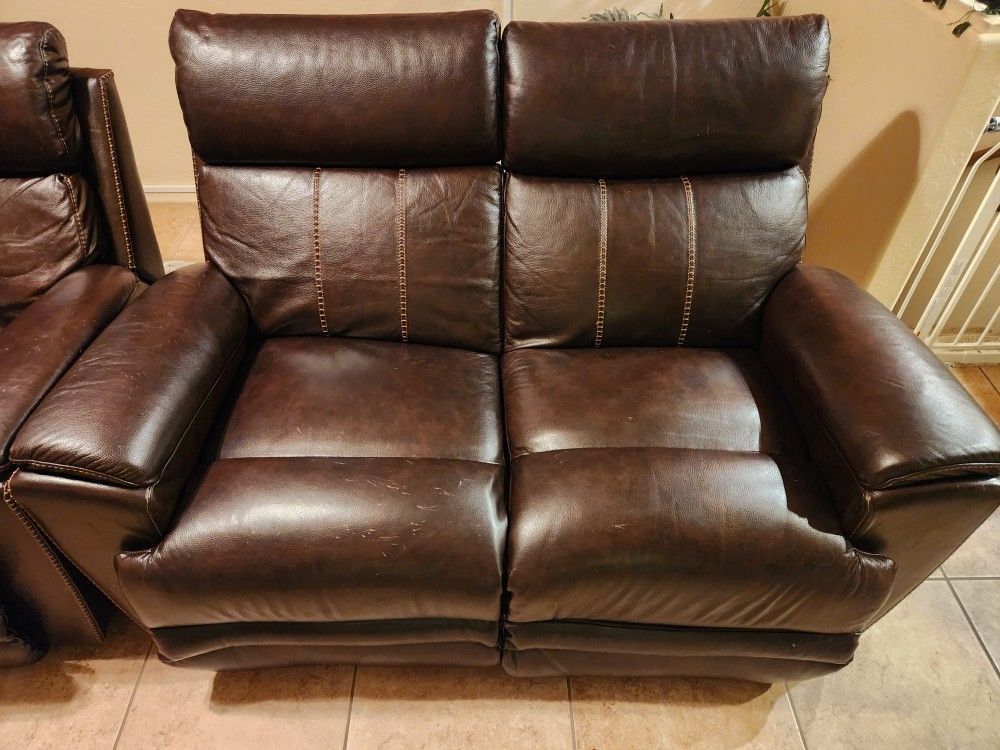 Leather Electric Reclining Couch