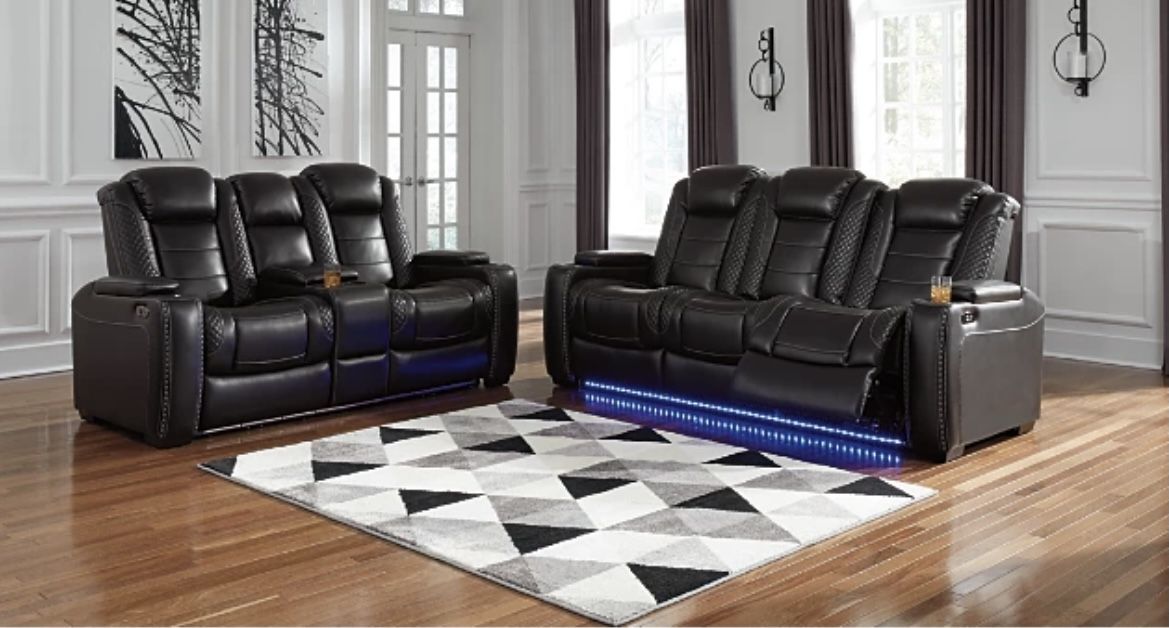 Party Time Leather Sofa And Love Seat