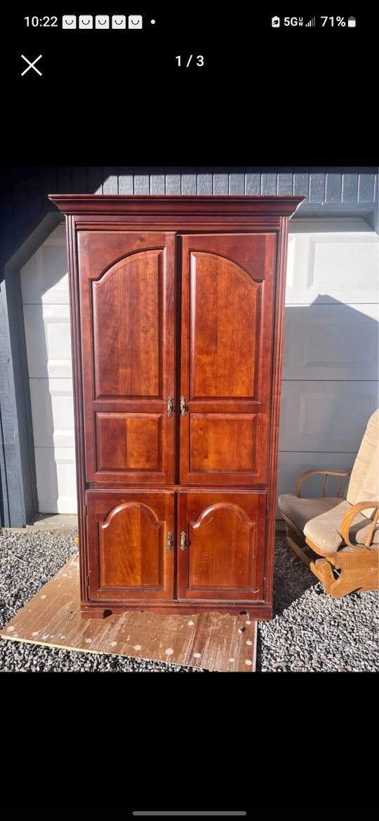 Wood Armoire Cabinet (Darien, IL)