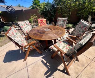 Teak outdoor dining set