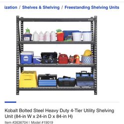 Kobalt 4-tier Steel Shelving Unit 