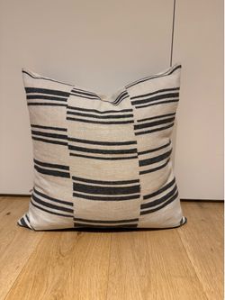 Designer Black & Ivory Geometric Throw Pillow