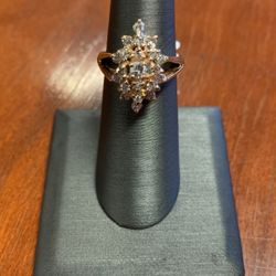 14K Yellow Gold & Diamond Ring