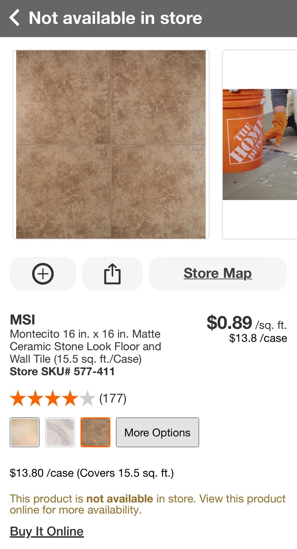 MSI Montecito 16”x16 “