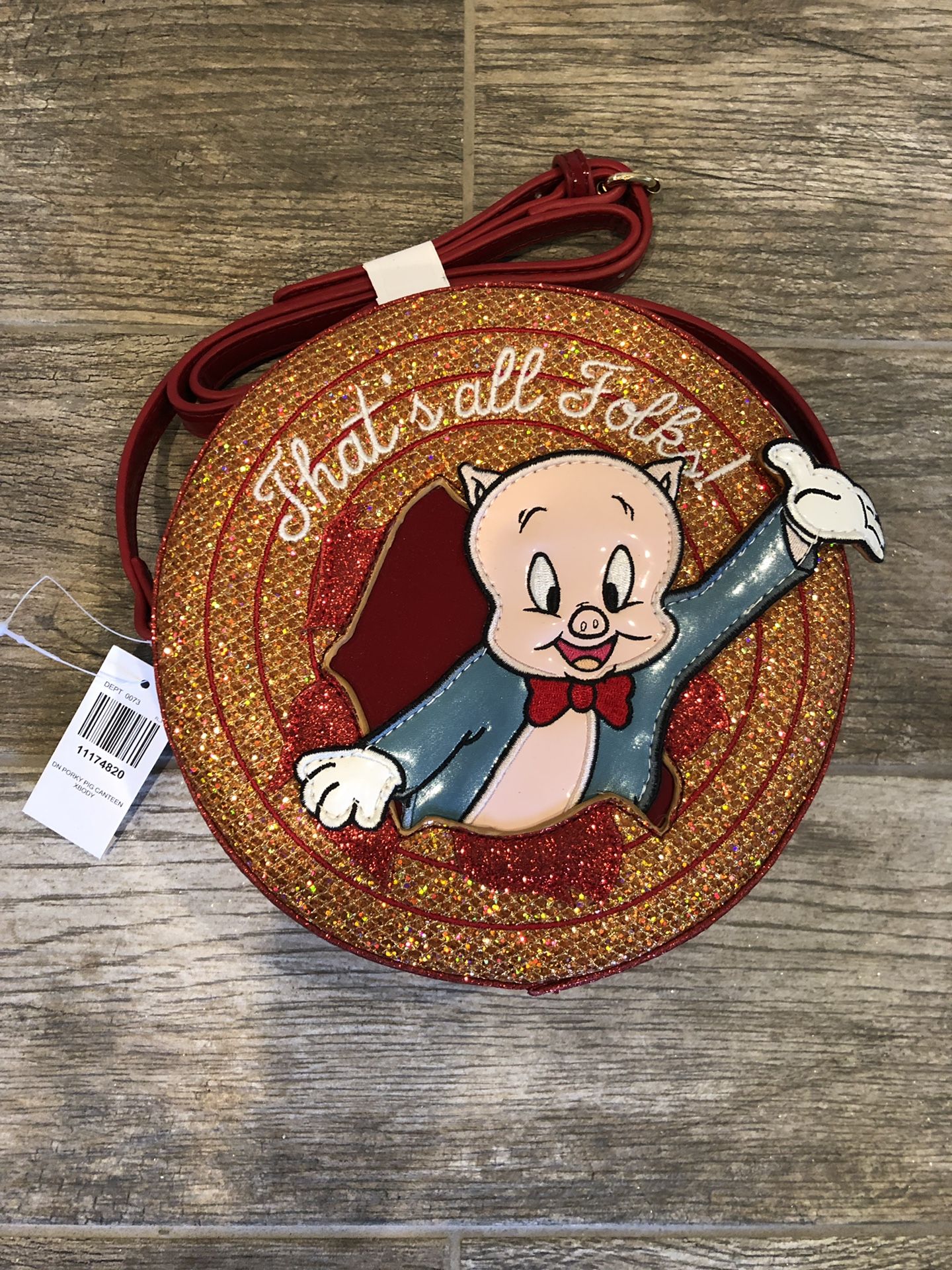 Danielle Nicole LOONEY TUNES PORKY PIG Crossbody Bag DN181205 That's All Folks!