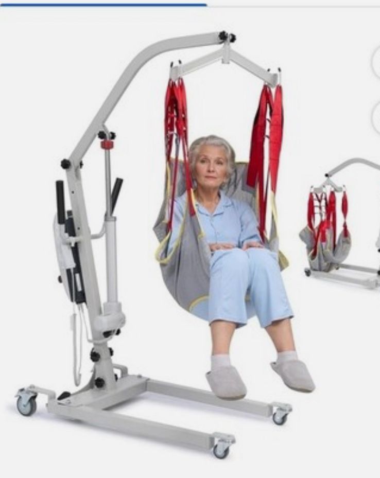 Electric Foldable Patient Lift Patient Transfer for Home510 lb Weight Capacity
