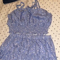 Two Piece Shirt And Skirt 