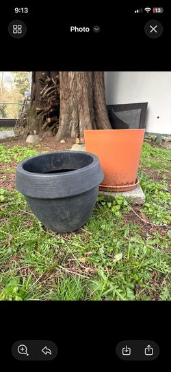 LOW PRICE MOVING- 2 LARGE WEST ELM PLANTERS