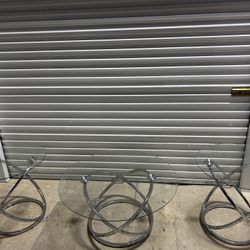 Glass coffee table (Set Of 3)